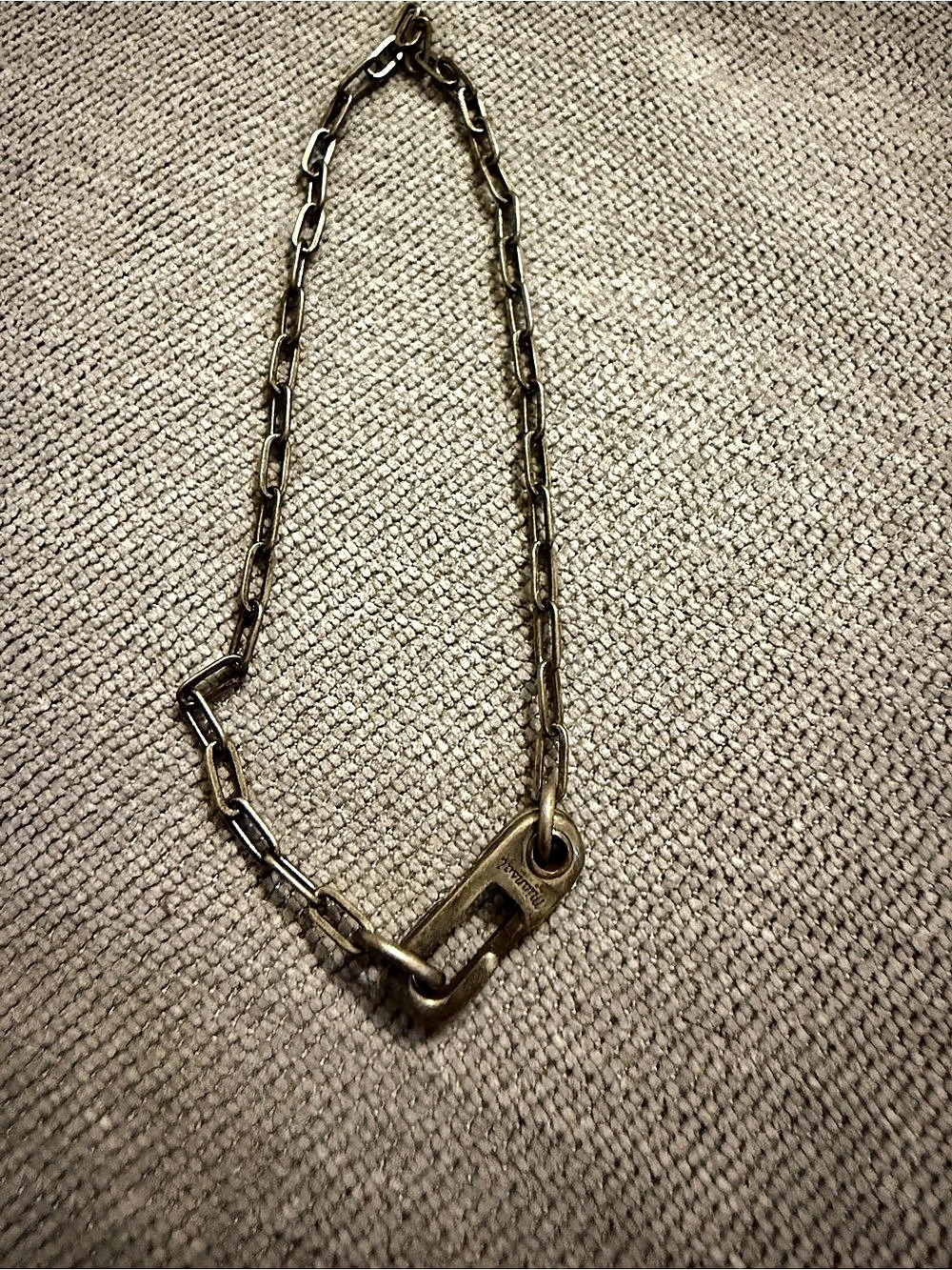 Vintage Sterling Silver Chain Necklace – Tarnished